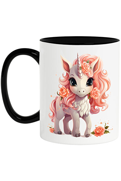 StoryGift Romania Cana cu un unicorn vesel | ilustratie | timid | trandafiri ...