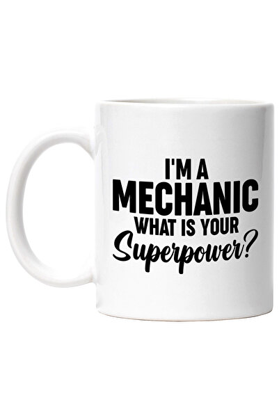 StoryGift Romania Cana cu textul "Eu sunt un mecanic, Care e superputerea ta?...