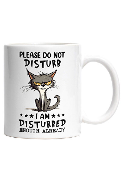 StoryGift Romania Cana cu pisica iritata/suparata cu mesajul "Please do not d...