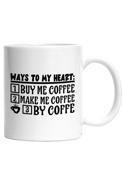 StoryGift Romania Cana pentru cei care pun cafeaua pe primul loc cu Maner Alb...