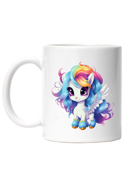 StoryGift Romania Cana cu un ponei cu aripi | alb | ilustratie | fericire | f...