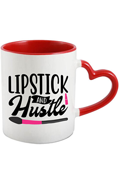 StoryGift Romania Cana cu textul "Lipstick and hustle" - ruj si munca cu Mane...