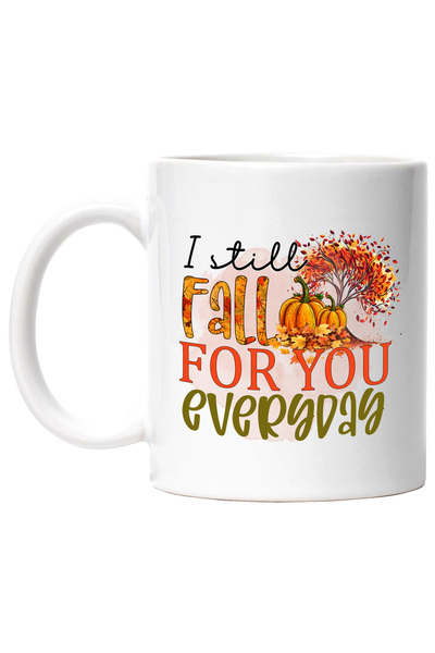 StoryGift Romania Cana cu mesajul "I still Fall for you everyday", toamna, il...