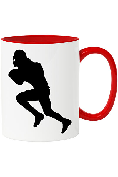 StoryGift Romania Cana cu un jucator de fotbal american care tine mingea la p...