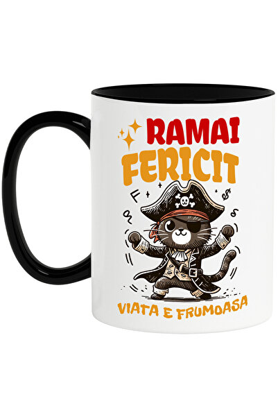 StoryGift Romania Cana cu Pisica Cu Palarie Si Tinuta De Pirat Pisica Craniu ...