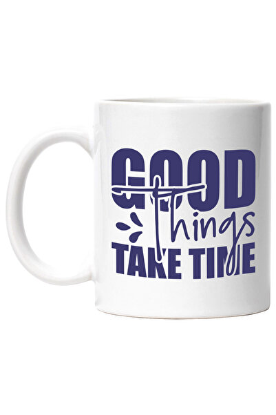 StoryGift Romania Cana cu mesaj motivational in engleza "Good things take tim...
