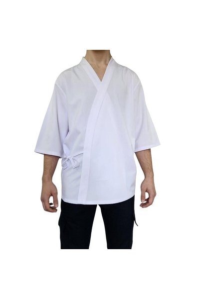 FORMTEKS Sushi Şef Kimono Ceketi Beyaz