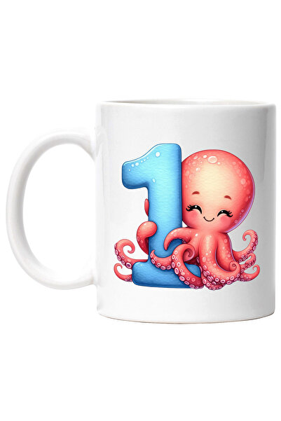 StoryGift Romania Cana cu caracatita cu cifra "1", ilustratie, pentru copii, ...