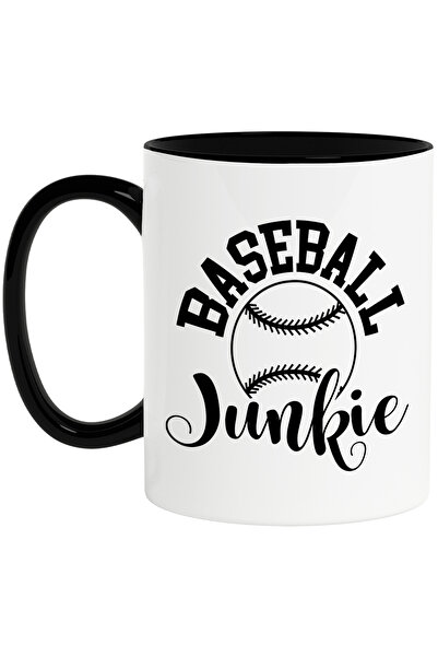 StoryGift Romania Cana cu minge de baseball si textul "Baseball junkie" - dep...