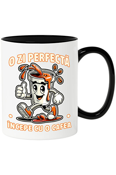 StoryGift Romania Cana O zi perfecta Incepe cu o cafea energie, 330ml, Cerami...
