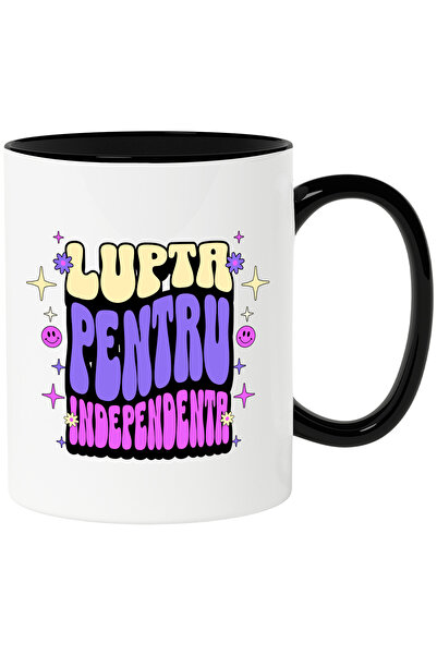 StoryGift Romania Cana Lupta pentru Independenta, 330ml, Ceramica cu Maner Ne...