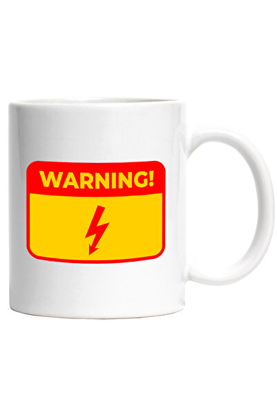 StoryGift Romania Cana Cu Mesaj In Engleza Warning, Fulger, Atentionare, Semn...