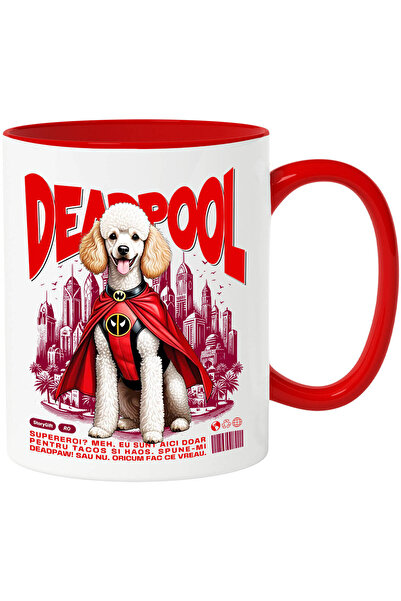 StoryGift Romania Cana cu Pudel / Poodle Caine In Costum de DeadPool cu Peler...