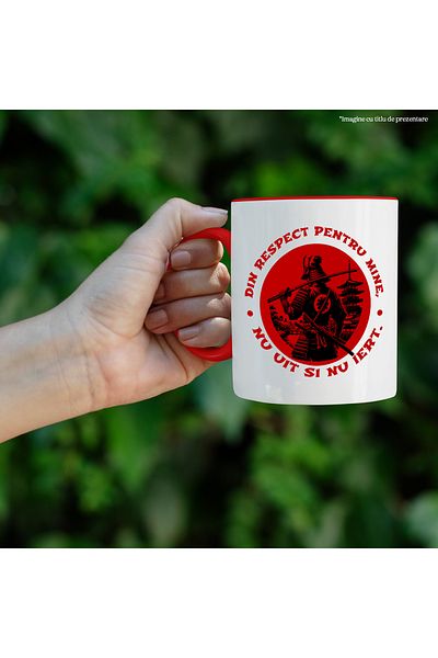 StoryGift Romania Ninja Mug Ready for Battle, Text I Don't Forget or Forgive, 330ml, Ceramic with Ro Handle, With ,STG