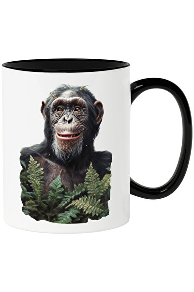 StoryGift Romania Cana Cu Maimuta Printre Frunze, Jungla, Copaci, Animale,Cer...