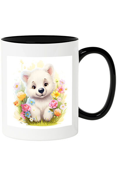StoryGift Romania Cana cu un ursulet polar | ilustratie | printre flori | nat...