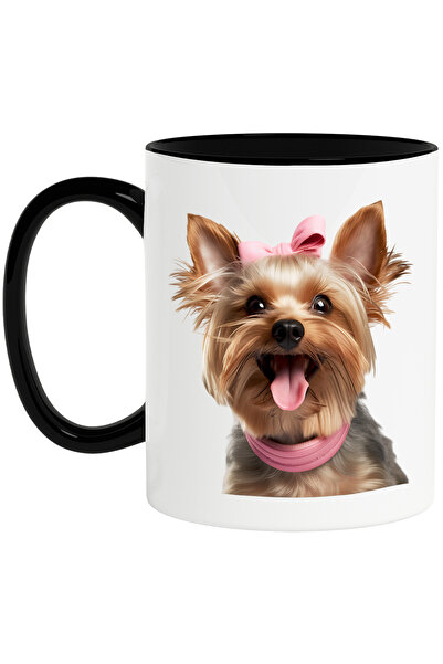 StoryGift Romania Cana cu un caine vesel, jucaus, ilustratie, funda, zgarda, ...