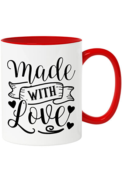 StoryGift Romania Cana cu inimioare si textul in engleza "Made with love" - f...
