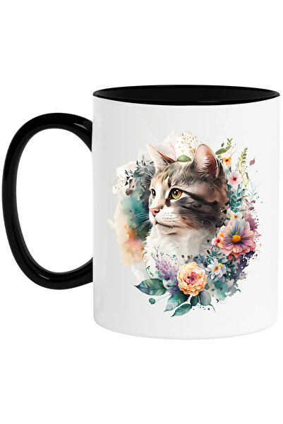 StoryGift Romania Cana cu o pisica serioasa | ilustratie | priveste in zare |...