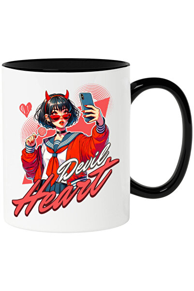 StoryGift Romania Cana cu Fata Stil Anime Cu Acadea si Selfie Text In Limba E...