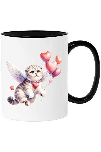 StoryGift Romania Cana cu o pisicuta cu aripi albe care zboara | ilustratie |...