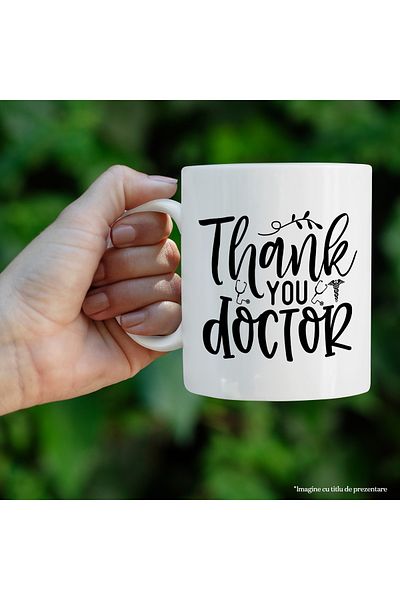 StoryGift Romania Cana Cu Textul In Limba Engleza "thank You, Doctor" - Multumire Sanatate Cu Mane, Cu ,stg
