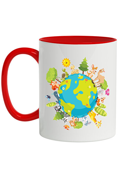 StoryGift Romania Cana Cu Planeta, Ecologie, Animale, Copaci, Soare, Vulpe, G...
