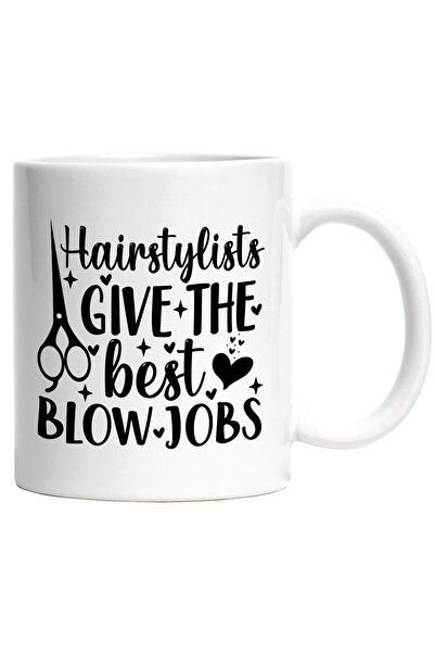 StoryGift Romania Cana cu textul "Coafezele sufla cel mai bine parul cu fohn-...