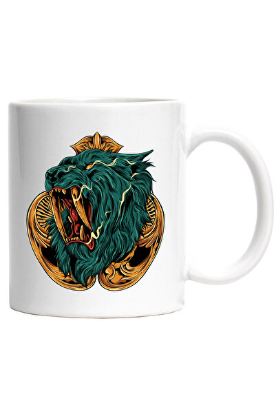 StoryGift Romania Cana Cu Emblema, Mar, Flacari, Sabercat, Multicolor 330 ml,...