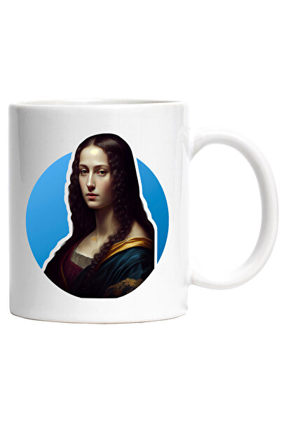 StoryGift Romania Cana Cu Portret, Gioconda, Pictura Celebra, Femeie, Renasce...