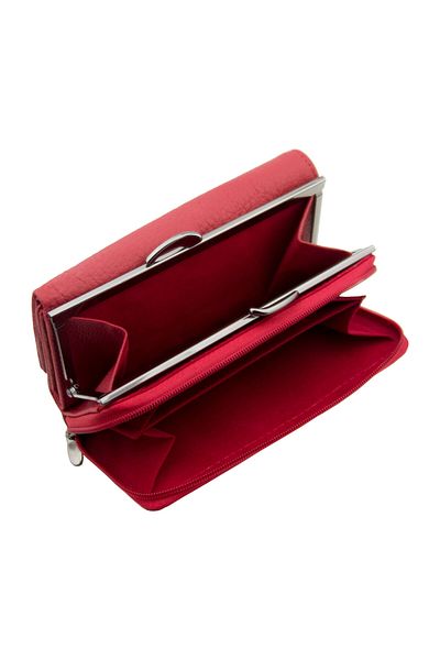OEM Women's wallet, red, made of genuine leather, TITA, 14 x 8 x 4 cm - PR192