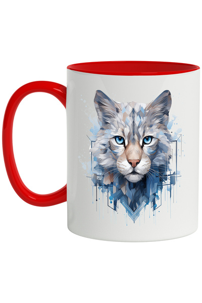 StoryGift Romania Cana Cu Pisica, Mosaic, Watercolor, Ilustratie, Animal, Mul...