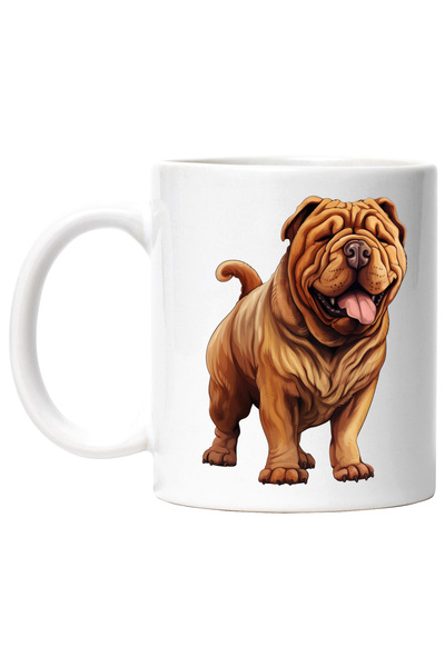 StoryGift Romania Cana cu un caine Shar Pei | ilustratie | ochi inchisi | len...