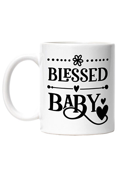 StoryGift Romania Cana cu inimioare si textul in engleza "Blessed baby" - beb...