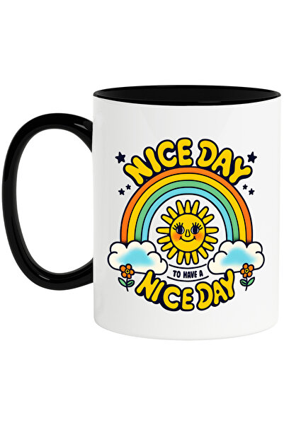 StoryGift Romania Cana cu mesajul "Nice day to have a nice day", ilustratie, ...