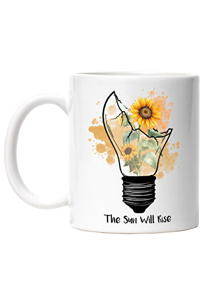 StoryGift Romania Cana cu mesajul "The sun will rise", ilustratie, motivation...