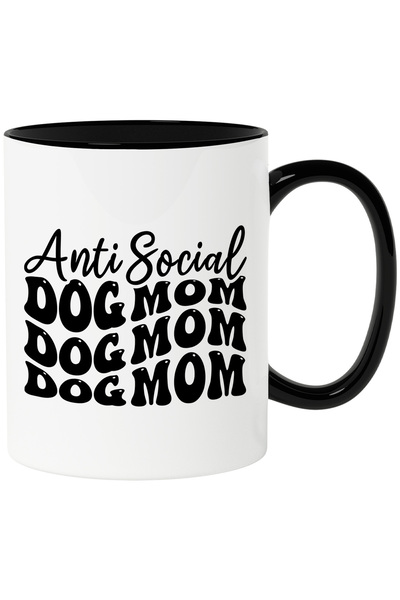 StoryGift Romania Cana pentru mamele de caini - antisociale cu Maner Negru, C...