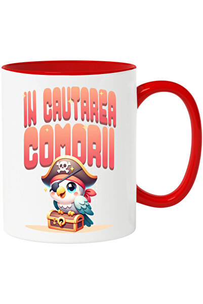 StoryGift Romania Cana cu Papagan Pirat colorat Vesel Cu Palarie Si Cufar De ...