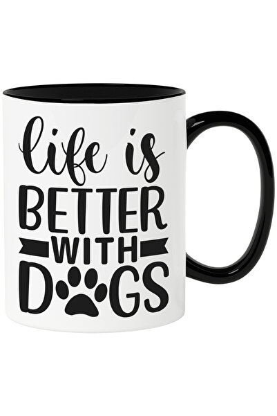 StoryGift Romania Cana cu mesajul "Viata e mai buna cu niste caini alaturi" -...