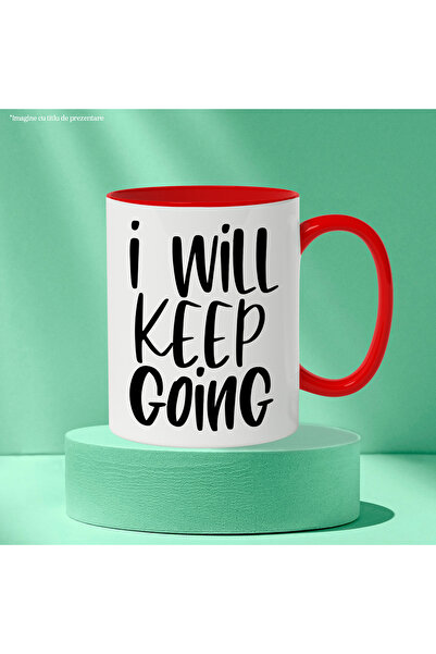 StoryGift Romania Mug for those who don't give up - gets up when they fall with Red Handle, With M,STG
