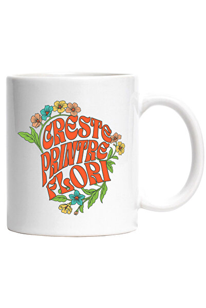 StoryGift Romania Cana cu Flori Colorate Text Creste Printre Flori Natura Fem...