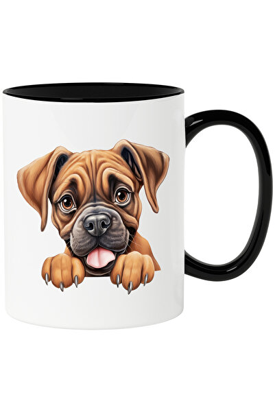 StoryGift Romania Cana cu un catel maro care se uita dupa stapanul sau | ilus...