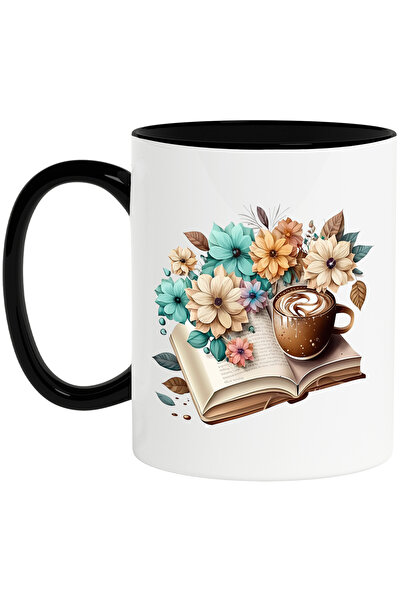 StoryGift Romania Cana cu o carte deschisa | ilustratie | ceasca cu cafea | f...