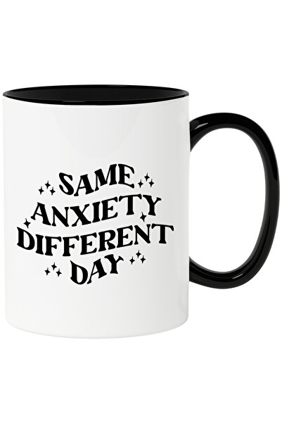 StoryGift Romania Cana cu textul "Aceeasi anxietate, o zi diferita" - suferin...