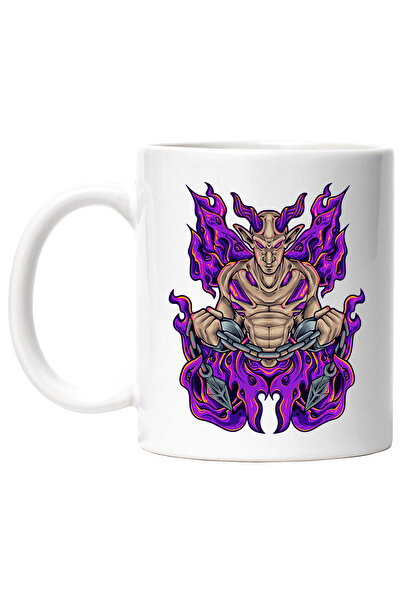 StoryGift Romania Cana Cu Demon, Coarne, Lant, Flacari, Muschi, Aripi, Fantas...