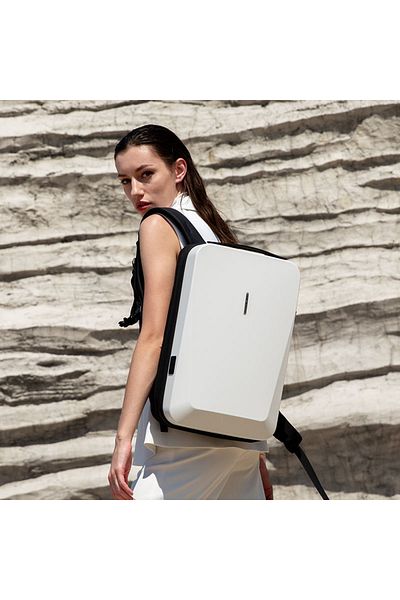 Mark Ryden Smart Men's Backpack, 17.3 Laptop, Waterproof USB and Micro USB, TSA, MR7612 White
