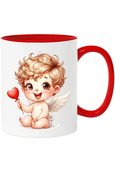 StoryGift Romania Cana cu un bebelus vesel care tine o inima | ilustratie | a...