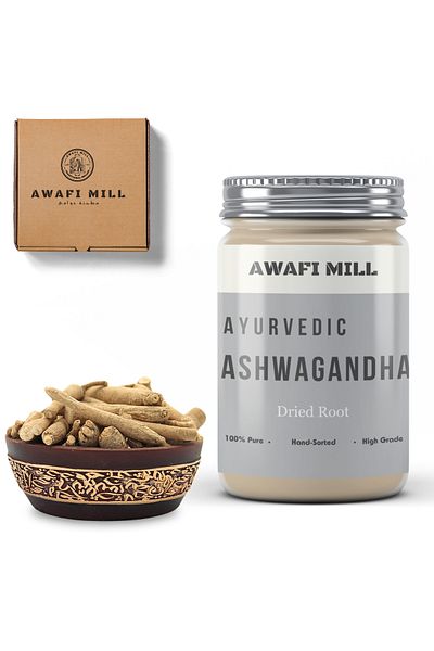 AWAFI MILL Ashwagandha Root | Withania Somnifera - Bottle of 100 gram / 3.5 Oz