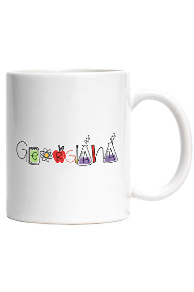 StoryGift Romania Cana Cu Numele Georgiana, Scoala, Chimie, Materii, Algebra,...