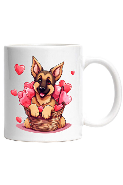 StoryGift Romania Cana cu un catel lup | ilustratie | sta intr-un cos | inimi...